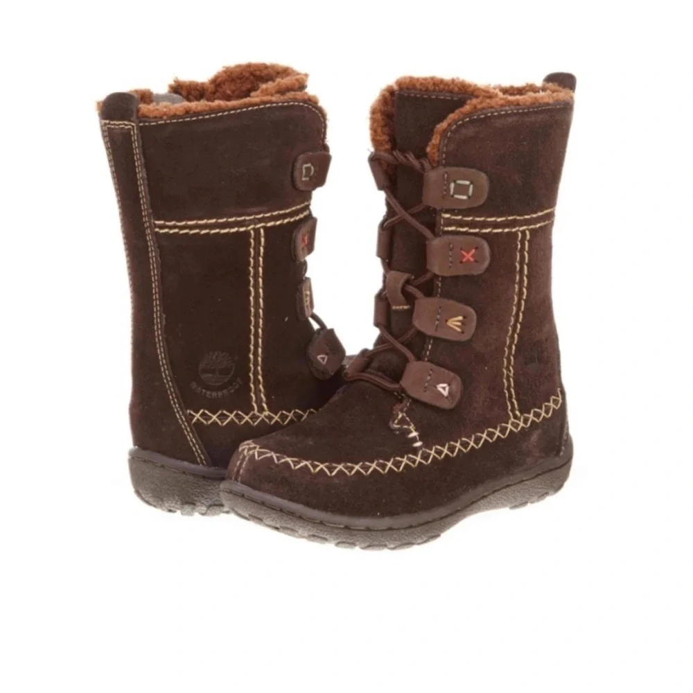 Timberlands Brown Suede High Snow Winter Boots